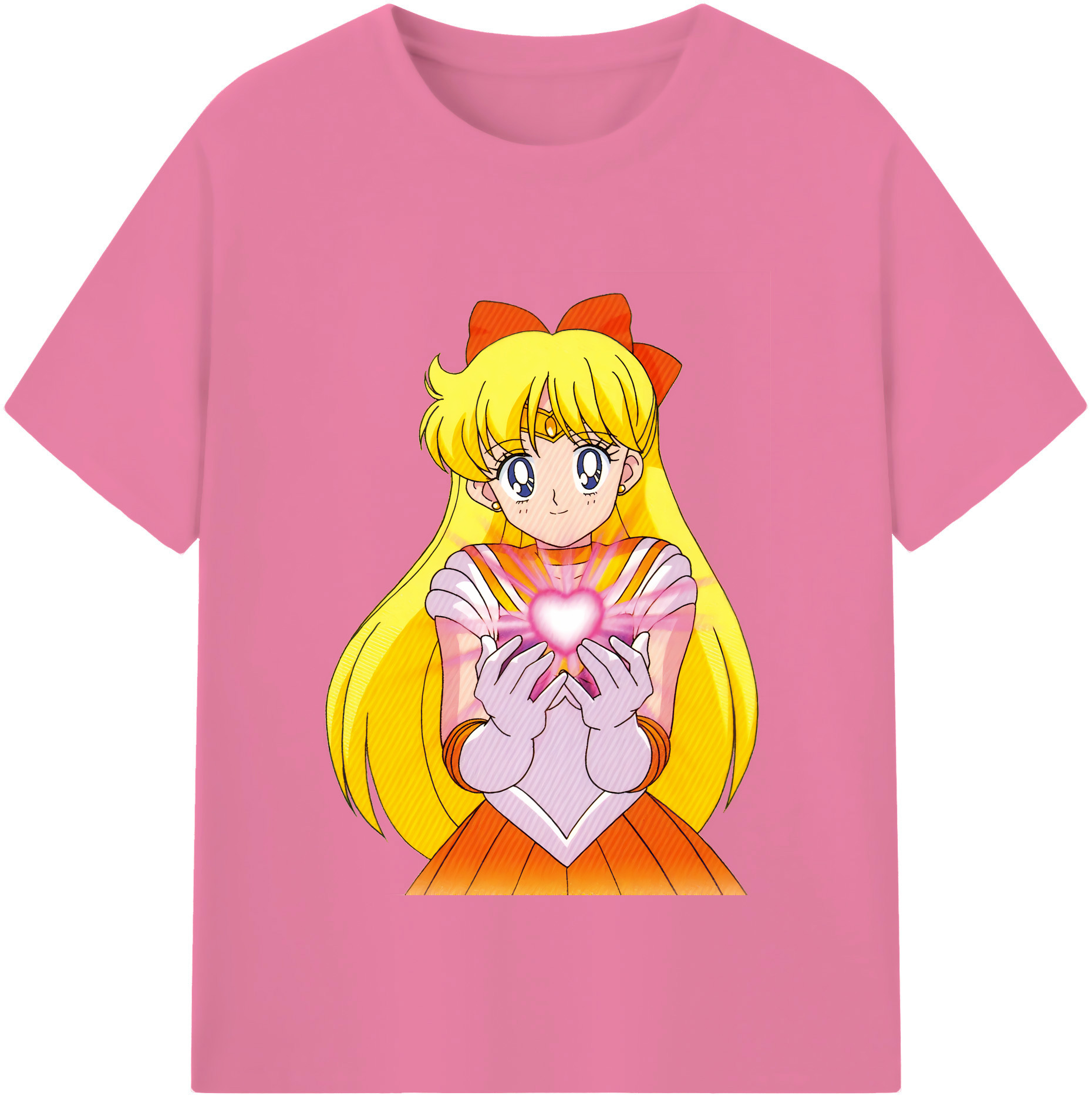 （画像用） 美少女戦士セーラームーン 愛野 美奈子 あいの みなこ Sailor Moon Aino Minako 綿100％半袖Tシャツ（フロントプリント）